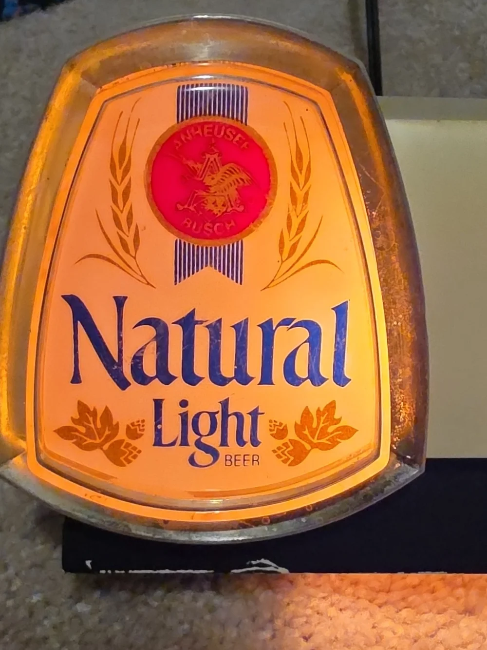 Natural Light Miller Beer Light Up Sign Clock Cash Register.  New bulbs